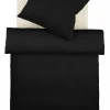 Fleuresse Uni-Satin-Kissenbezug schwarz^ Kopfkissenbezüge|Satin