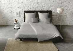 Kopfkissenbezüge|Satin>Fleuresse Uni-Satin-Kissenbezug grau