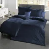 Fleuresse Uni-Satin-Kissenbezug blau^ Kopfkissenbezüge|Satin