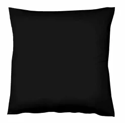 Fleuresse Uni-Satin-Kissenbezug schwarz^ Kopfkissenbezüge|Satin
