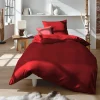Fleuresse Uni-Satin-Kissenbezug rot^ Kopfkissenbezüge|Satin