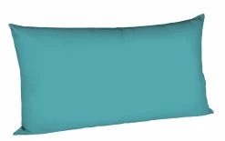 Fleuresse Uni-Satin-Kissenbezug blau^ Kopfkissenbezüge|Satin
