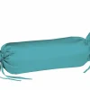 Kopfkissenbezüge|Satin>Fleuresse Uni-Satin-Nackenrollenbezug blau