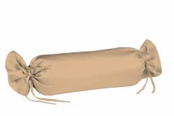 Fleuresse Uni-Satin-Nackenrollenbezug braun^ Kopfkissenbezüge|Satin