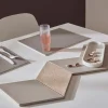 Tischsets>Freeform Tischset eckig 40x30cm weißgrauviolett