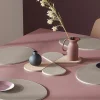 Freeform Tischset oval 45x34cm weißgrauviolett^ Tischsets