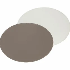 Freeform Tischset oval 45x34cm weißgrauviolett^ Tischsets
