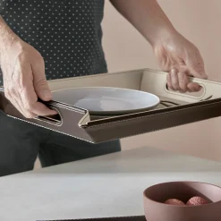 Dekoration|Tabletts>Freeform Wendetablett 45x35cm beigebraun