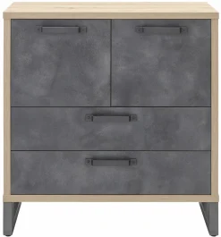 Komplettzimmer> Funktionskommode grau