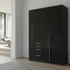 Funktionsschrank schwarz^ Kleiderschränke