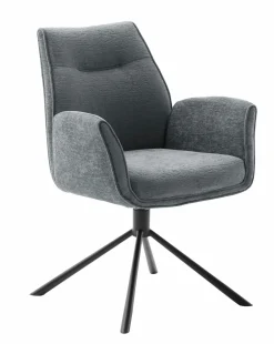 4-Fuß-Stuhl mit Armlehne grau^ Esszimmerstühle
