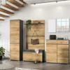 Garderoben> Garderobenpaneel graubraun