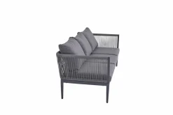 Gartensofa Set 3 tlg. grau^ Gartenlounge Sets
