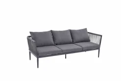 Gartensofa Set 3 tlg. grau^ Gartenlounge Sets