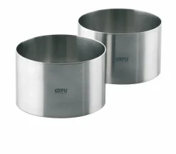 Küchenzubehör>Gefu 2er Dessert-/Vorspeisenringe silberfarben