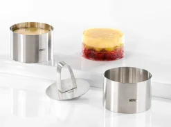 Küchenzubehör>Gefu 2er Dessert-/Vorspeisenringe silberfarben