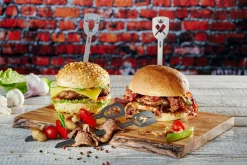 Küchenzubehör>Gefu Hamburger-Spieße silberfarben
