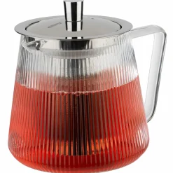 Teekannen>Gefu Teekanne 0,8l silberfarben