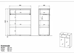 Germania Kommode weiß^ Kommoden & Sideboards|Kommoden