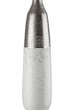 Dekoration>Gilde Vase 49cm silberfarben