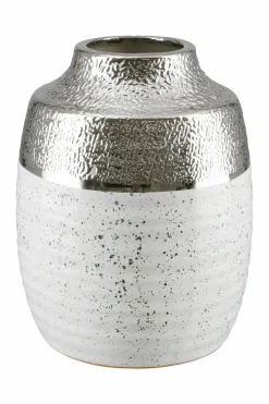Gilde Vase 20cm silberfarben^ Dekoration