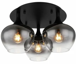 Deckenleuchten>Globo Deckenleuchte 3flg schwarz