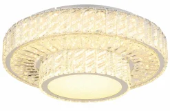 Globo LED-Deckenleuchte 1flg silberfarbentransparent^ Deckenleuchten