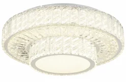 Globo LED-Deckenleuchte 1flg silberfarbentransparent^ Deckenleuchten