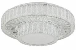 Globo LED-Deckenleuchte 1flg silberfarbentransparent^ Deckenleuchten