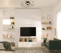 Globo LED-Deckenleuchte 1flg schwarzsilberfarben^ Deckenleuchten