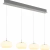 Pendelleuchten>Globo LED-Pendelleuchte 4flg weißsilberfarbenmehrfarbig