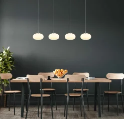 Pendelleuchten>Globo LED-Pendelleuchte 4flg weißsilberfarbenmehrfarbig