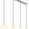 Globo LED-Pendelleuchte 4flg silberfarbengoldfarbengrau^ Pendelleuchten