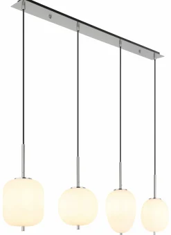 Globo LED-Pendelleuchte 4flg silberfarbengoldfarbengrau^ Pendelleuchten