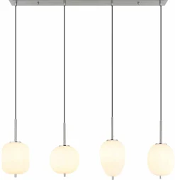 Globo LED-Pendelleuchte 4flg silberfarbengoldfarbengrau^ Pendelleuchten