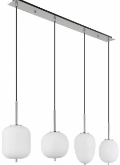 Globo LED-Pendelleuchte 4flg silberfarbengoldfarbengrau^ Pendelleuchten