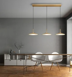 Pendelleuchten>Globo LED-Pendelleuchte 1flg beigegelb