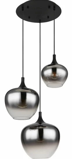 Globo Pendelleuchte 3flg schwarz^ Pendelleuchten