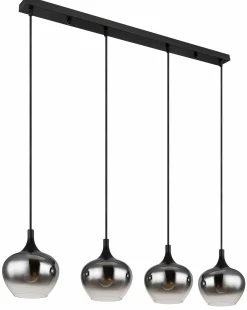 Globo Pendelleuchte 4flg schwarz^ Pendelleuchten