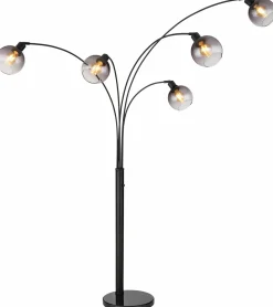 Globo Stehleuchte 5flg schwarzgrau^ Stehleuchten