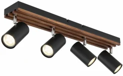Spots>Globo Strahler 4flg braunschwarz