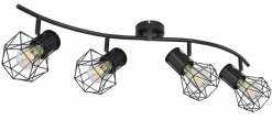 Globo Strahler 4flg schwarz^ Deckenleuchten