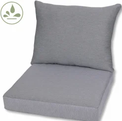 GO-DE Gartenlounge-Kissen 2 tlg. grau^ Outdoor-Textilien|Auflagen