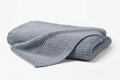 Hahn Jersey-Strickdecke grau^ Wohndecken