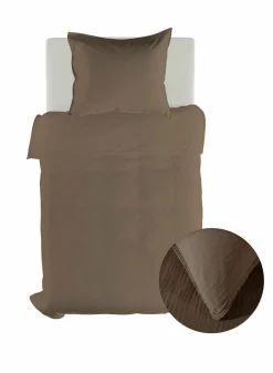 Heckett Musselin-Bettwäsche braungrau^ Musselin