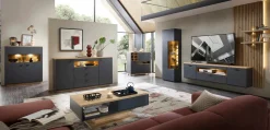 Kommoden & Sideboards> Highboard grau