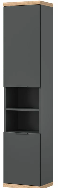 Hängeschrank schwarzgraubraun^ Badmöbel
