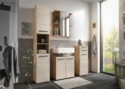 Hochschrank beige^ Badmöbel