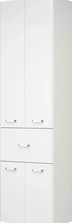 Badmöbel> Hochschrank weiß