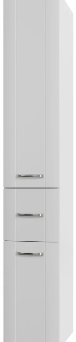 Badmöbel> Hochschrank weiß